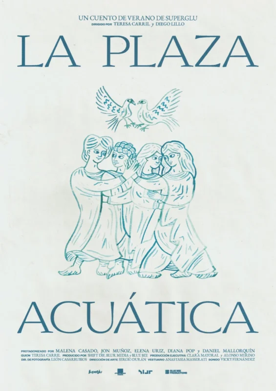 Cartel de La plaza acuática